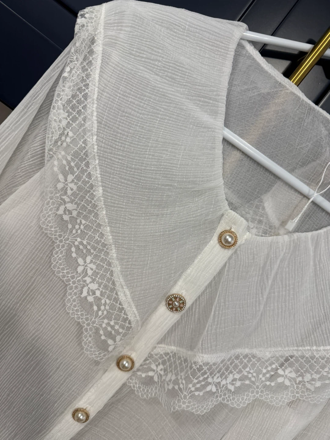 KIRK&CIG White Lace Blouse - Women's Top like new - photo 5
