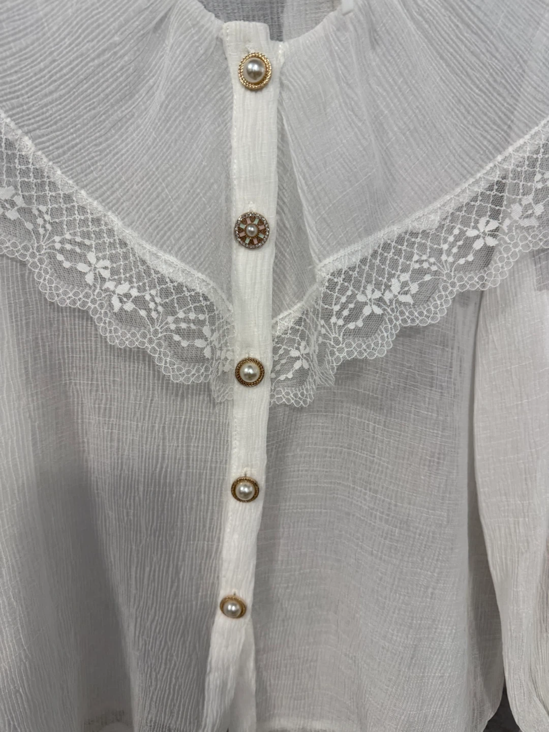 KIRK&CIG White Lace Blouse - Women's Top like new - photo 2