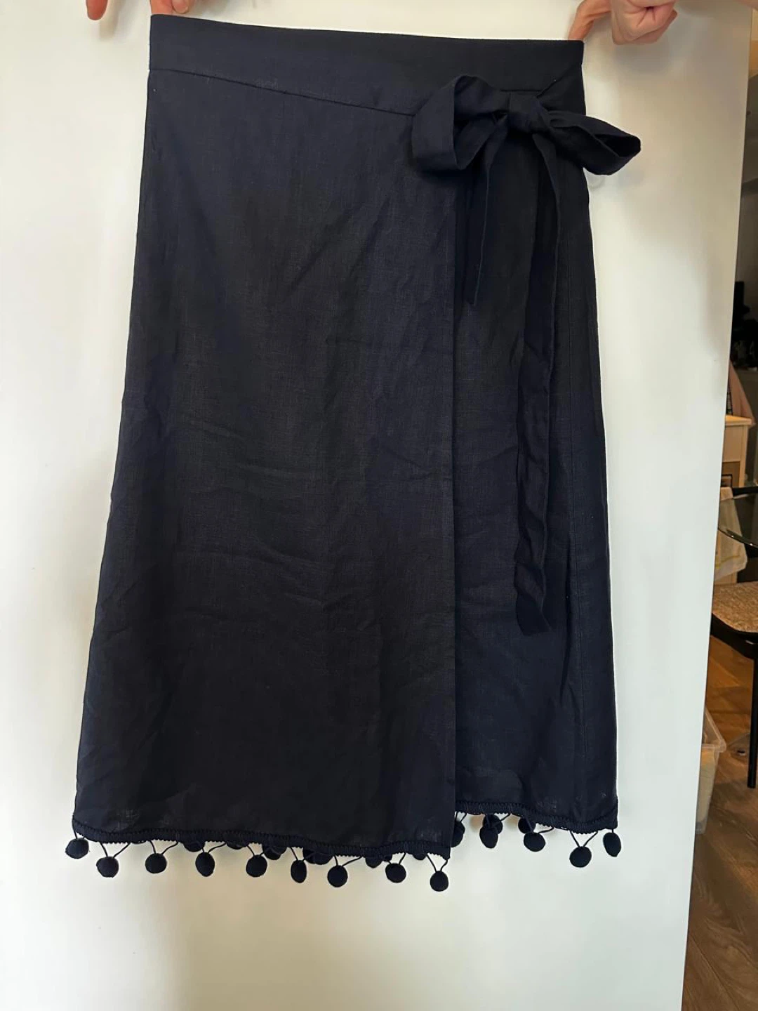 Zara Woman Navy Wrap Skirt - Size M
