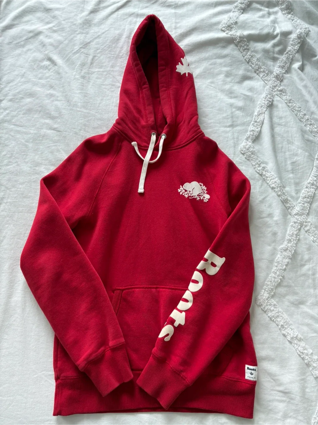 Roots Red Hoodie, Size Small