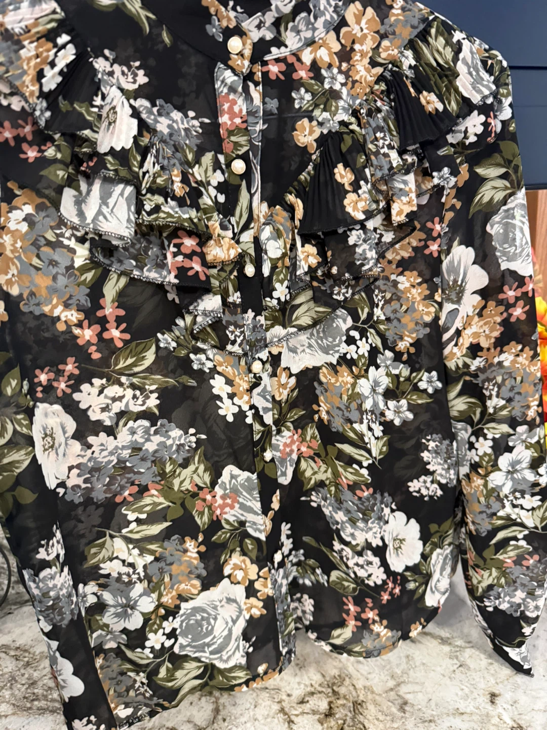 New Princess Closet Floral Ruffle Blouse size M - photo 5