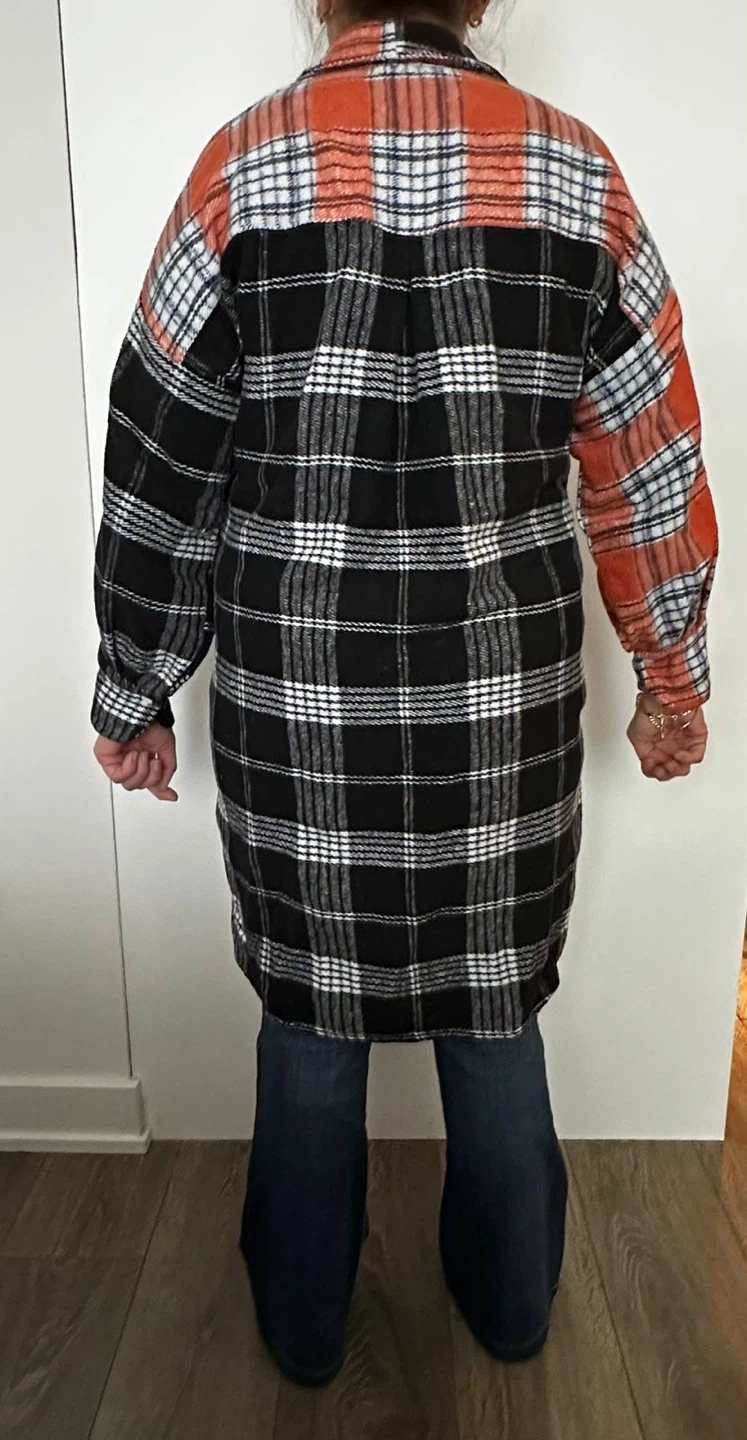 Two-Tone Plaid Flannel Shirt - photo 2