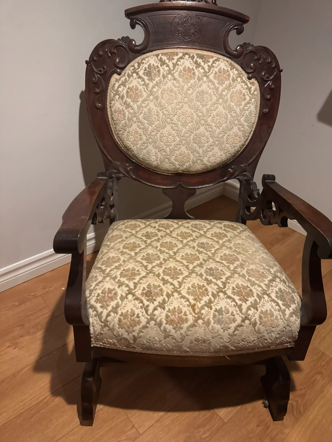 Antique  Rocking Armchair - Ornate Design