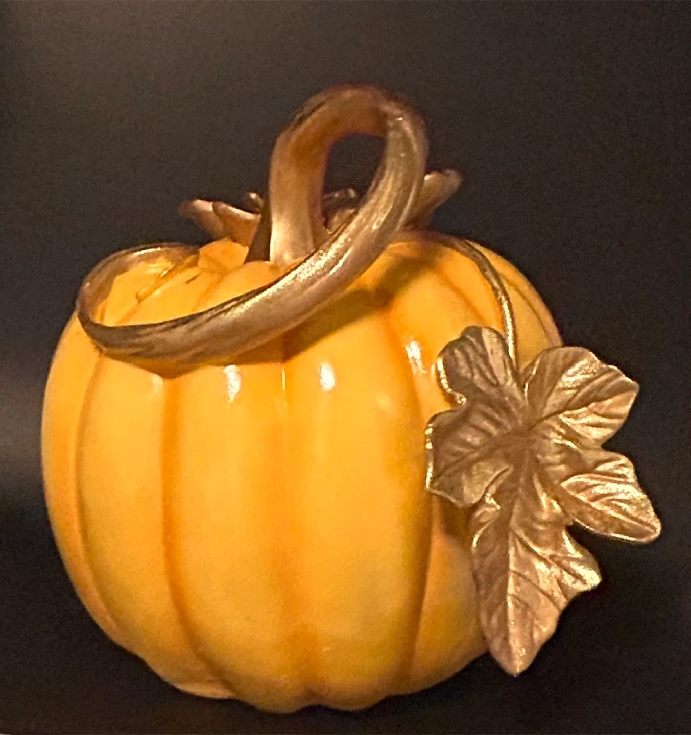 Decorative Pumpkin with Gold Accents thumbnail