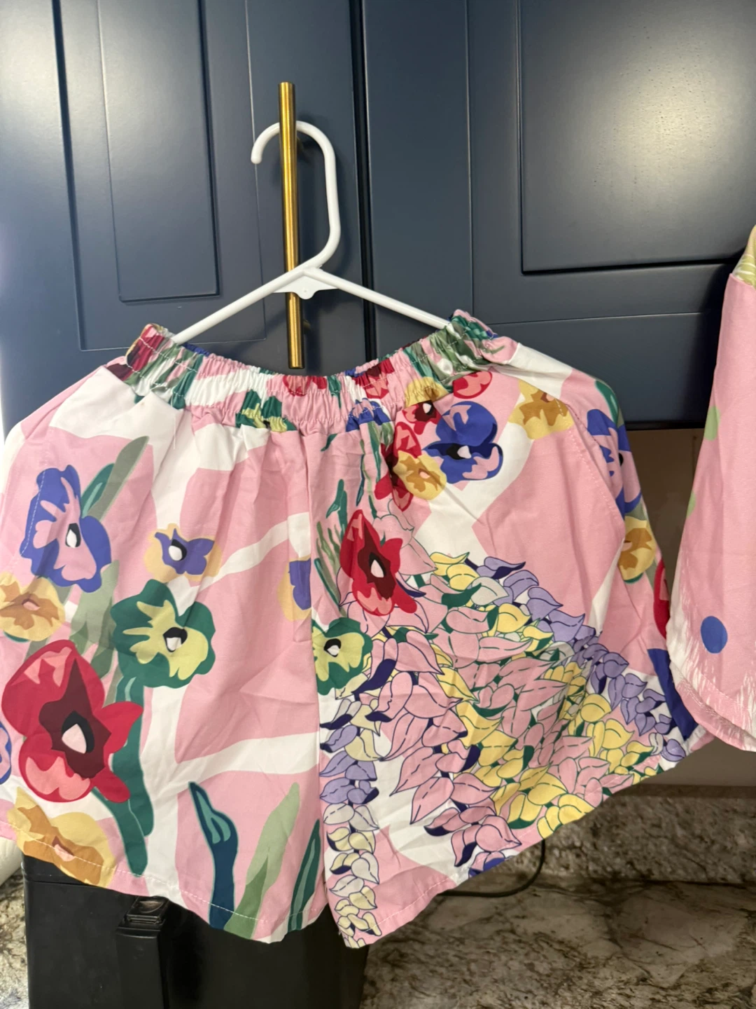 Zara Floral Zebra Print Shirt & Shorts Set size M like new - photo 3