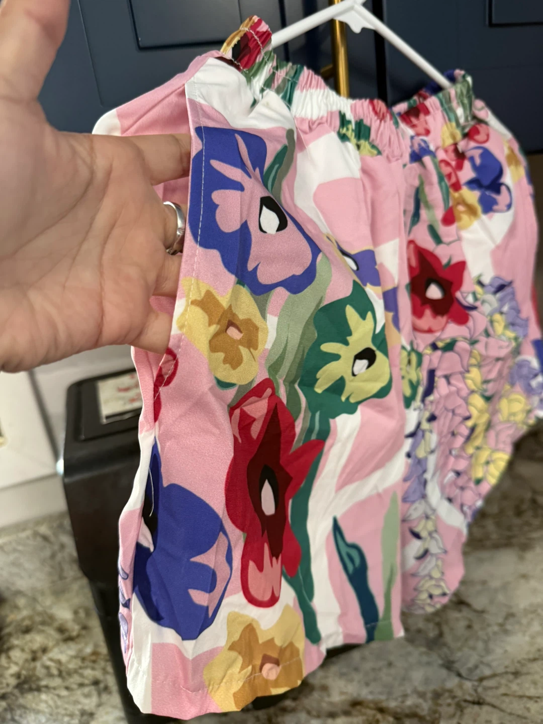 Zara Floral Zebra Print Shirt & Shorts Set size M like new - photo 4