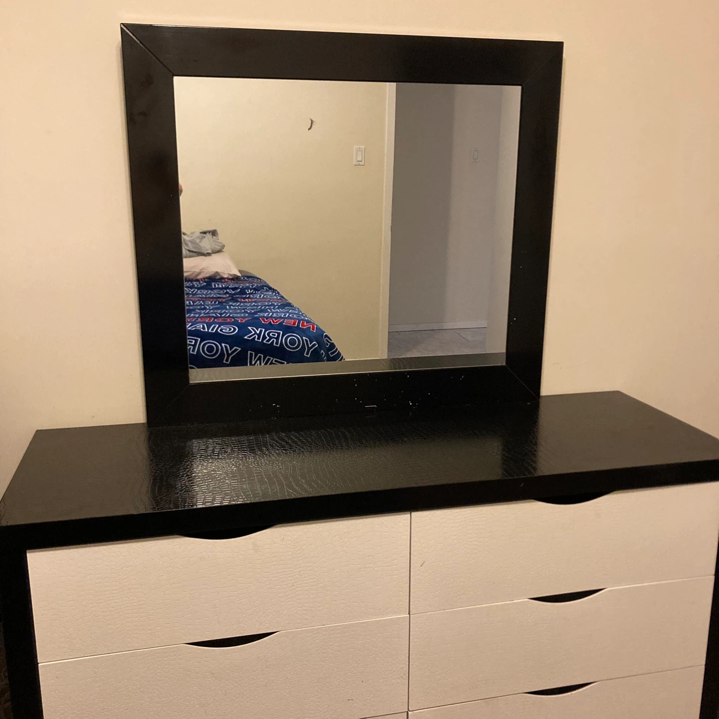 Black & White Dresser with Mirror - photo 2