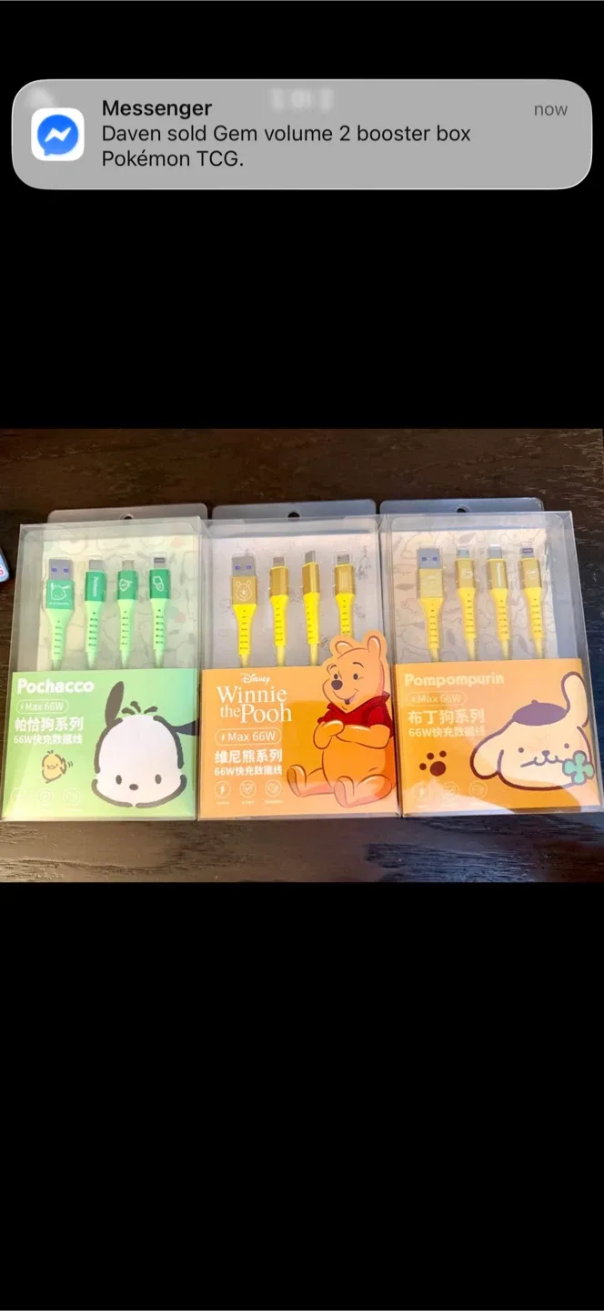 Sanrio/Disney USB Charging Cables - New in Box! image indicator(2)