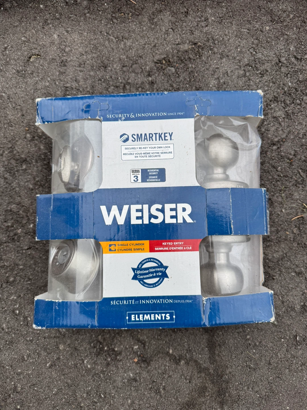 New Weiser Elements Keyed Entry Knob