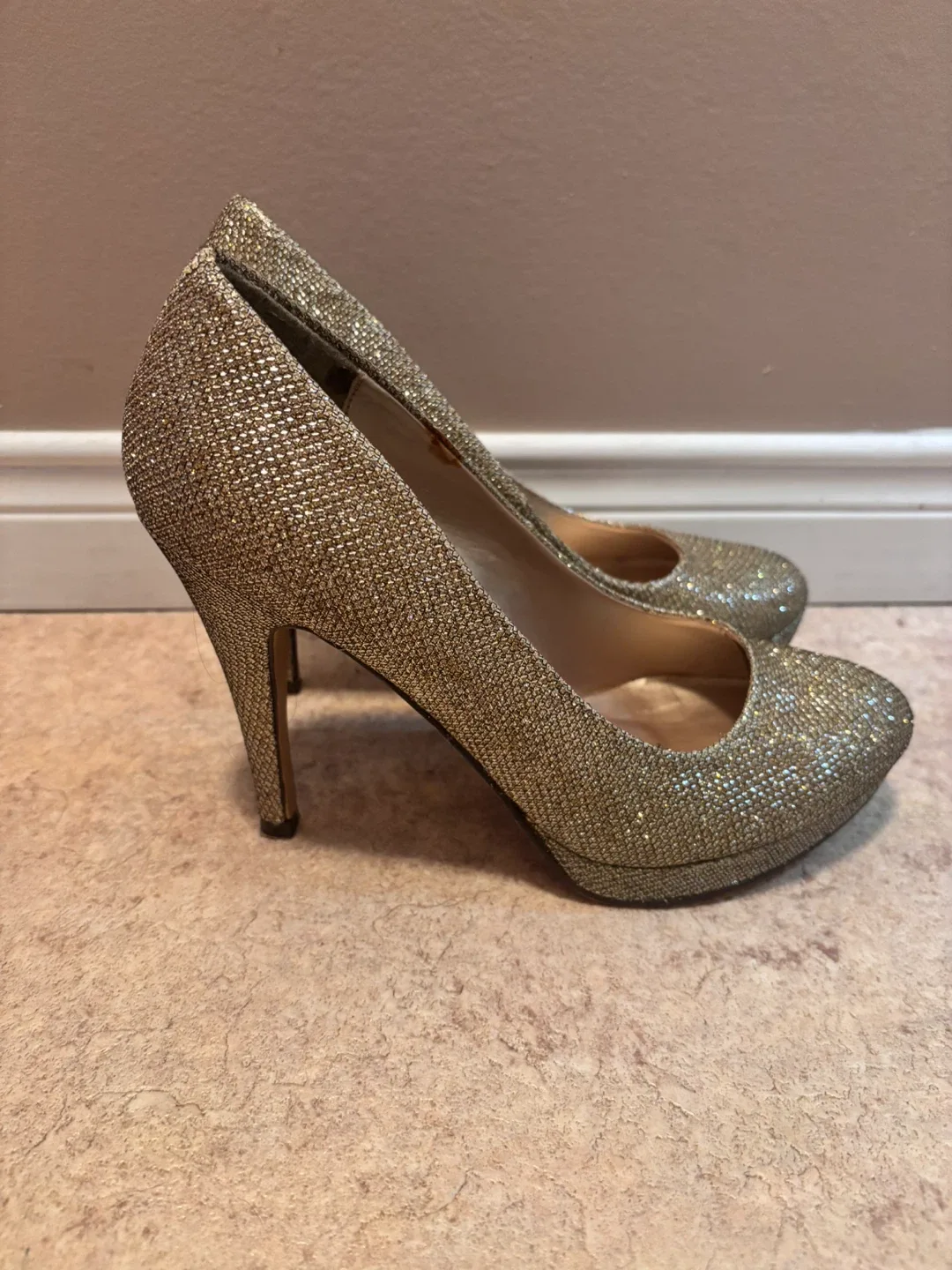 2 pairs of sparkly heels - size 7.5 & size 8 image indicator(2)
