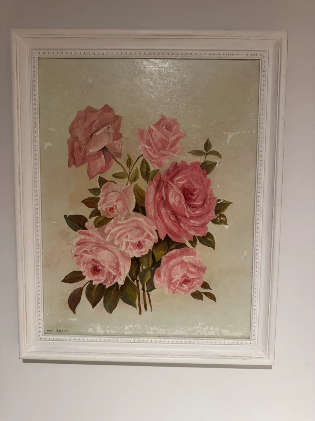 Framed Rose Painting by Mae Patrick