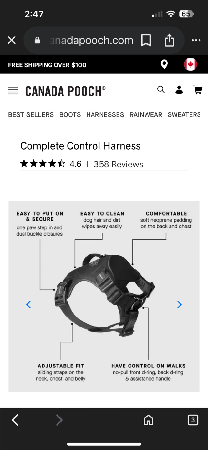 Canada Pooch dog harness - photo 3