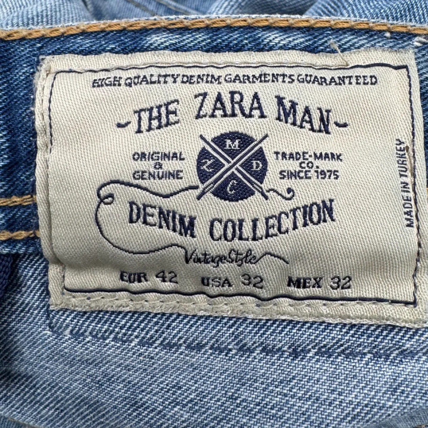 ZARA MAN Distressed Blue Denim Jeans Size 32 (US) image indicator(8)