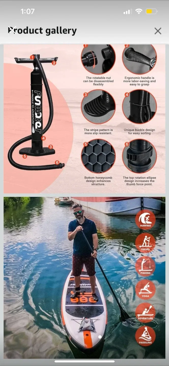 New FunWater Paddle Board 11' x 33" x 6" image indicator(5)