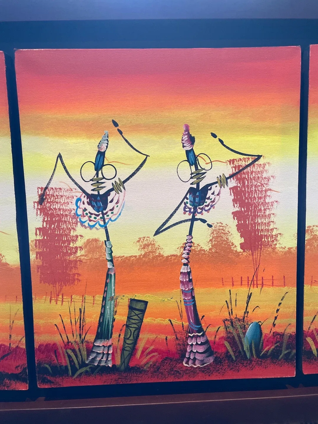 Framed Triptych Painting image indicator(4)