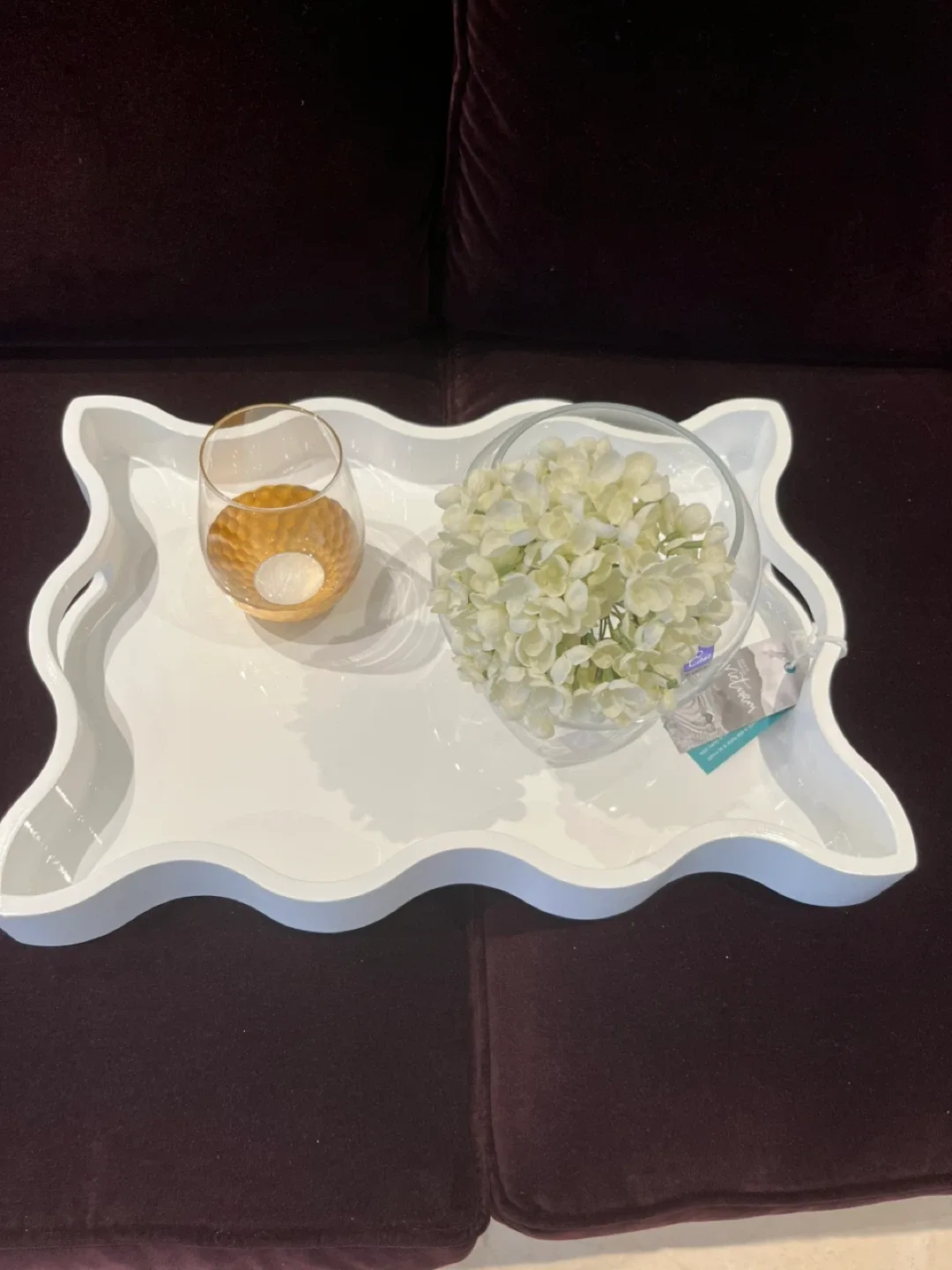 ‼️New ‼️White Lacquer Decorative Tray image indicator(2)