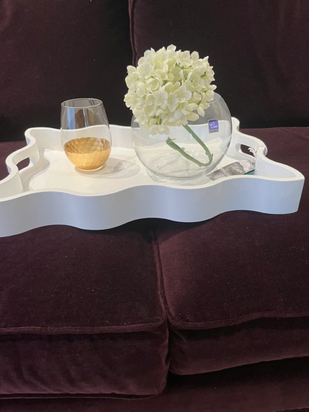 ‼️New ‼️White Lacquer Decorative Tray image indicator(3)