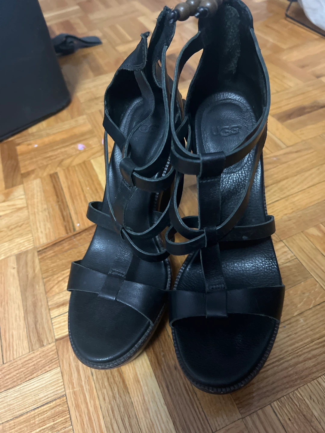 Ugg Black Leather Heels