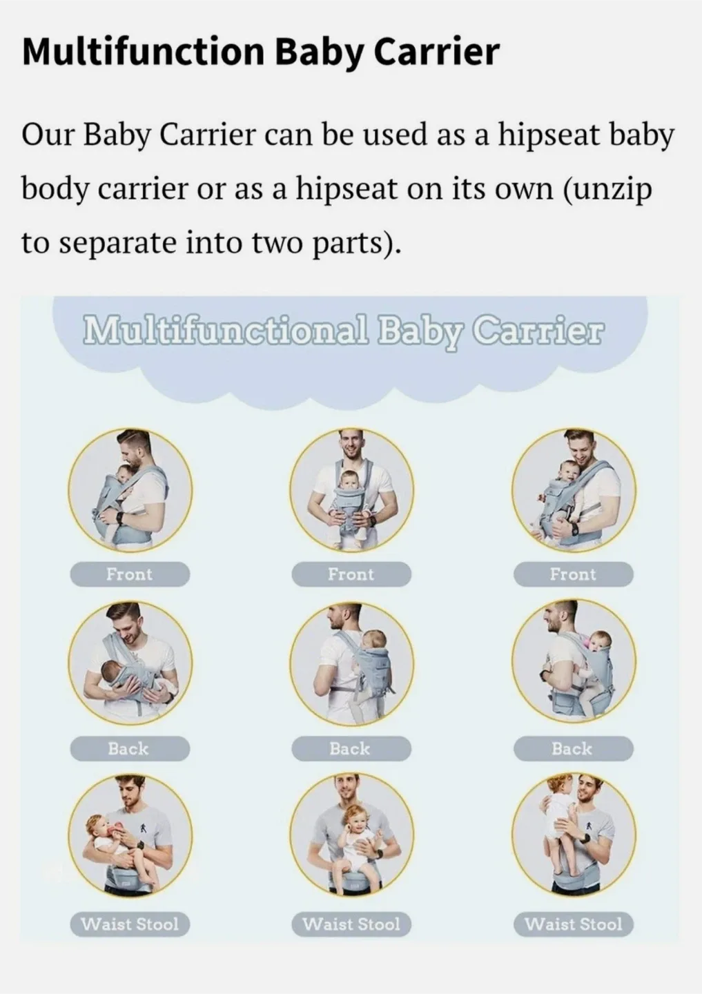 ergonomic Baby Carrier - Pink image indicator(2)