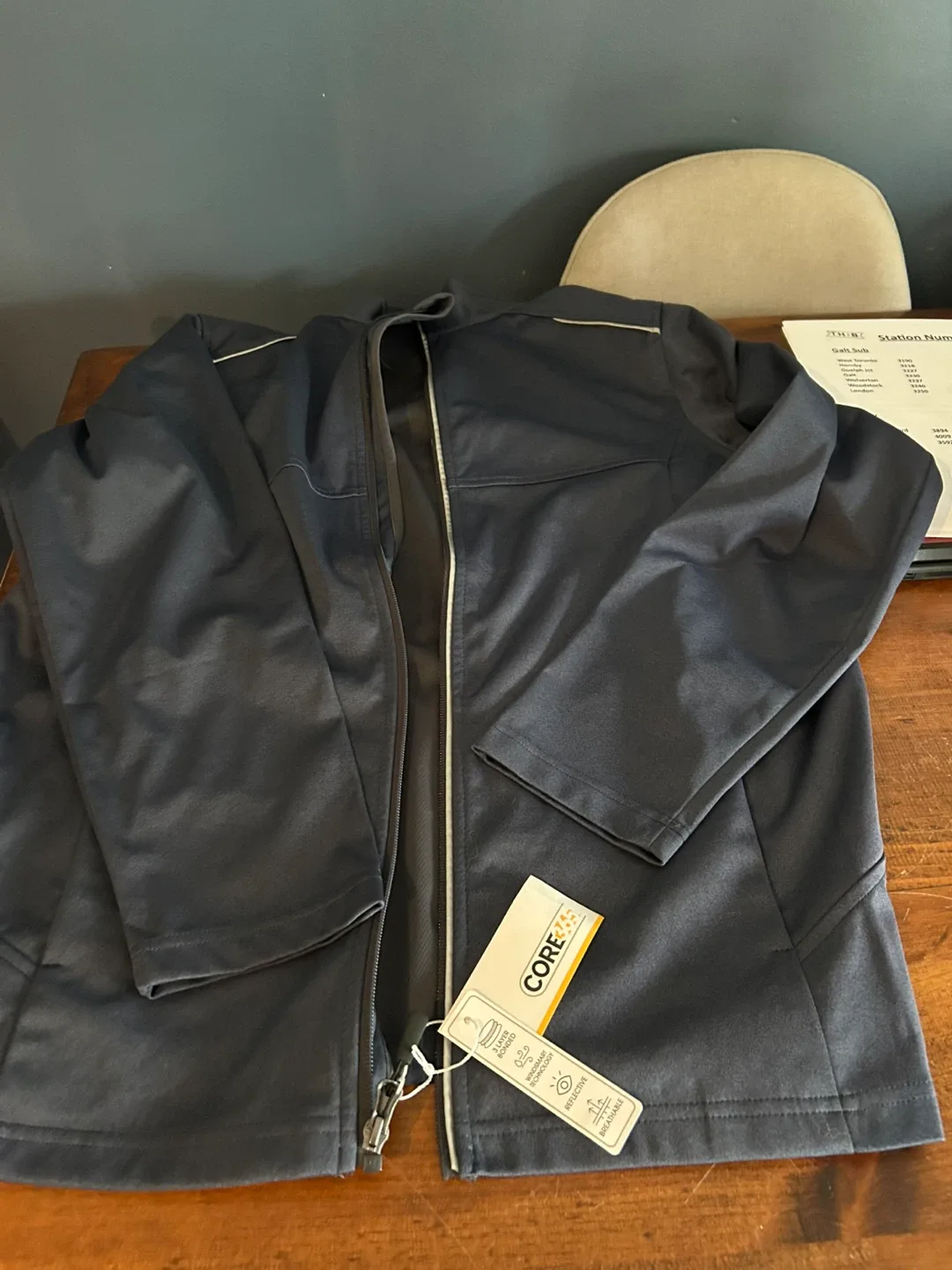 CORE 365 Classic Navy Heather Jacket - Size L/G image indicator(4)