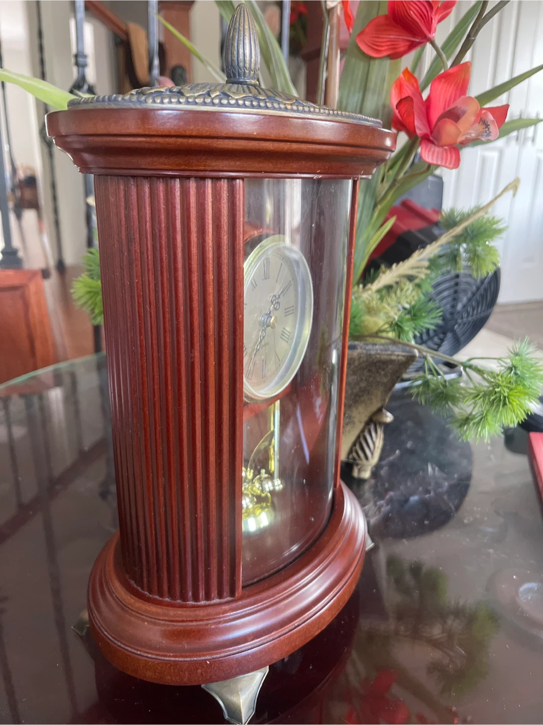Wooden Mantel Clock with Pendulum - photo 5