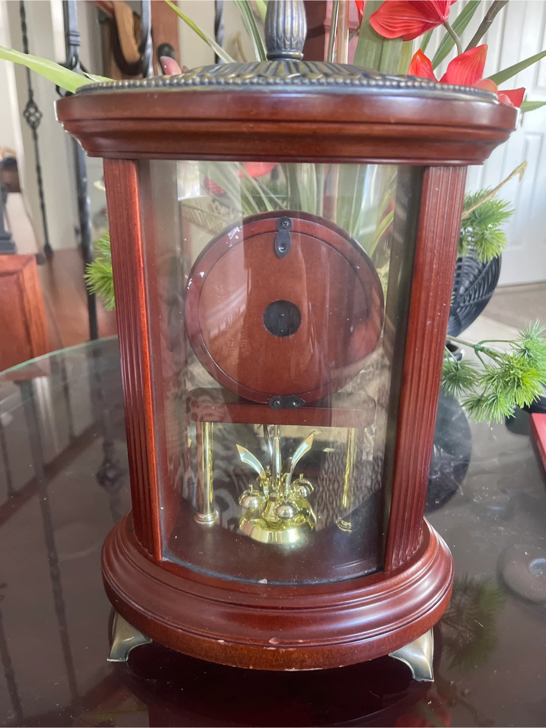Wooden Mantel Clock with Pendulum - photo 4