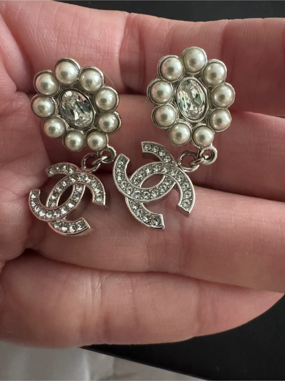 Chanel Earrings with Pearls & Crystals - photo 2