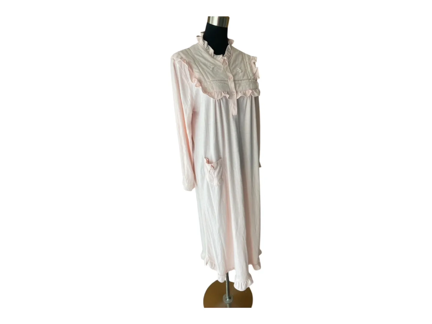 RARE Vintage 80s Pink Nightgown Cotton Medium image indicator(2)