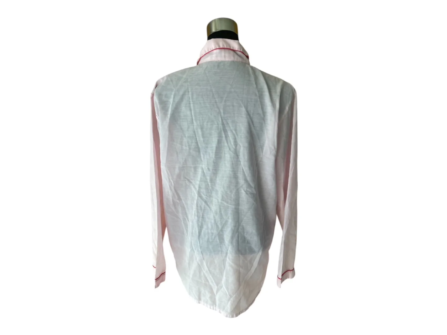 Vintage 90s Button Up Collared Blouse Pink image indicator(8)