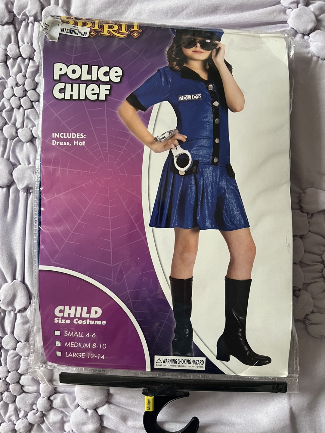 Spirit Halloween Police Chief Costume - Size Medium (8-10)