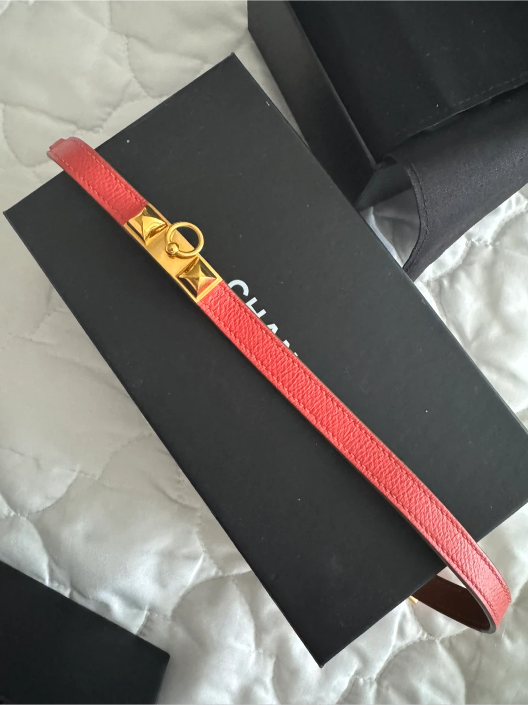 Hermes Kelly Double Tour Bracelet Red - photo 2