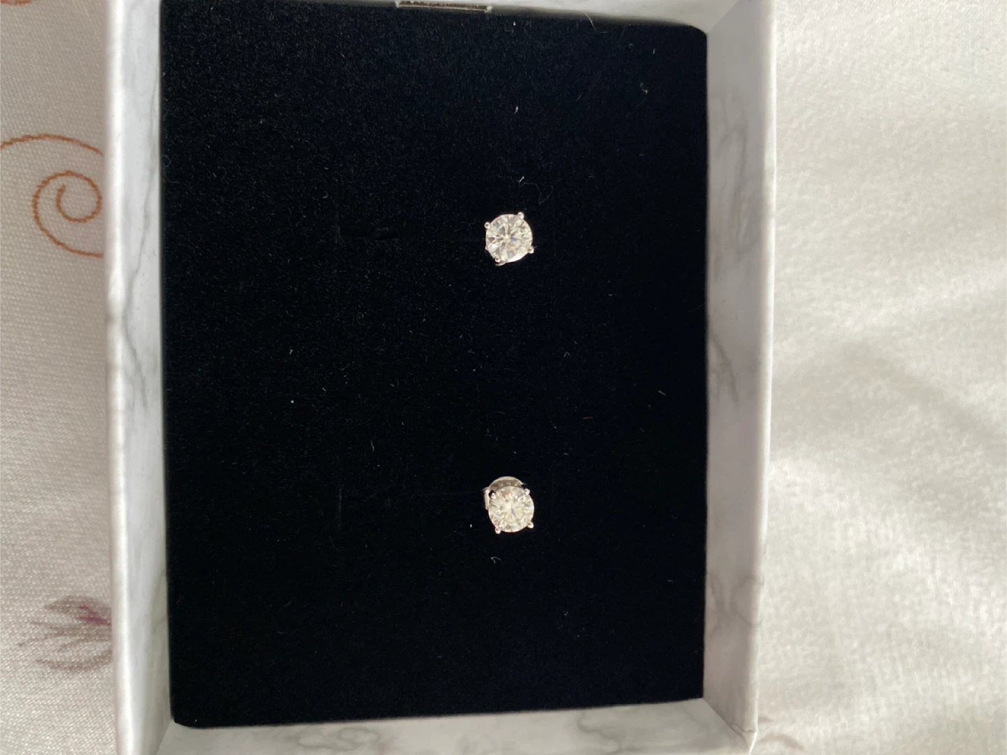 .50 moissanite each sterling silver Stud Earrings - photo 3