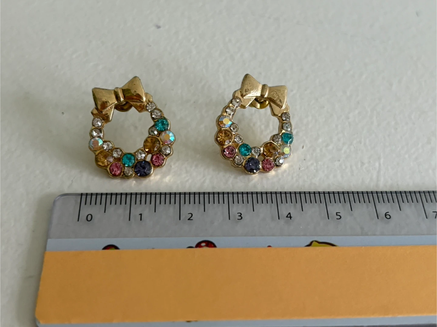 Stud Earrings with Rhinestones