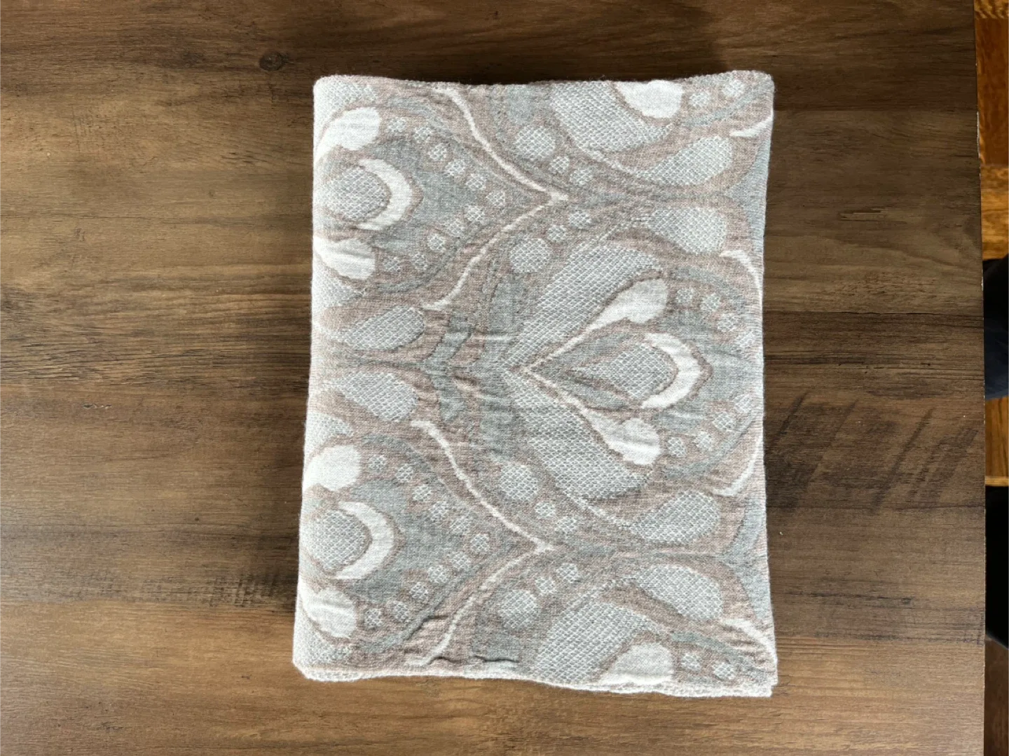 Patterned Scarf - Taupe and Grey image indicator(3)