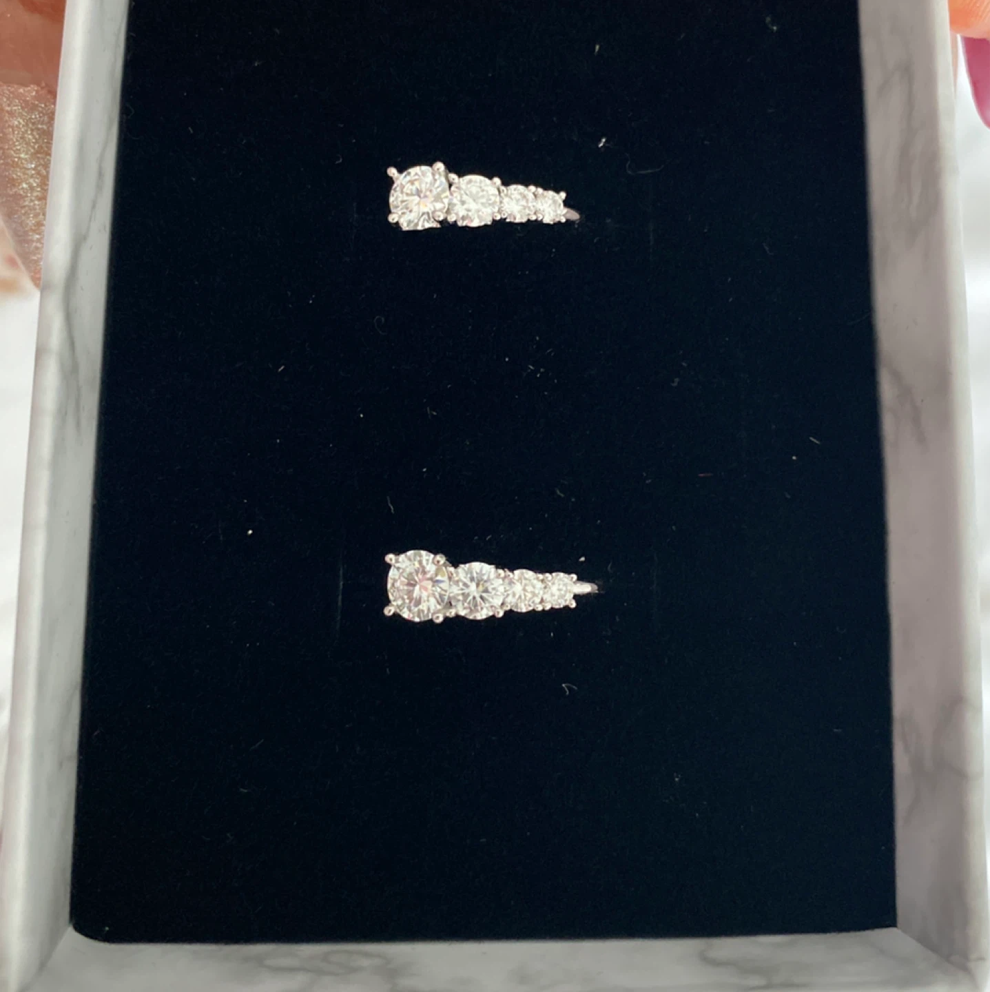 Moissanite 925 hoop earrings