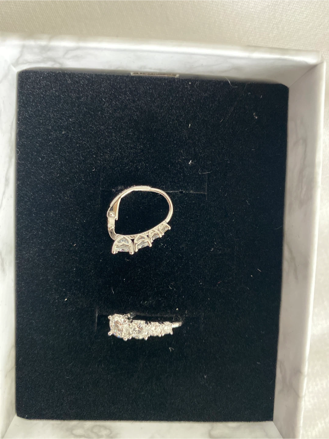 Moissanite 925 hoop earrings - photo 2