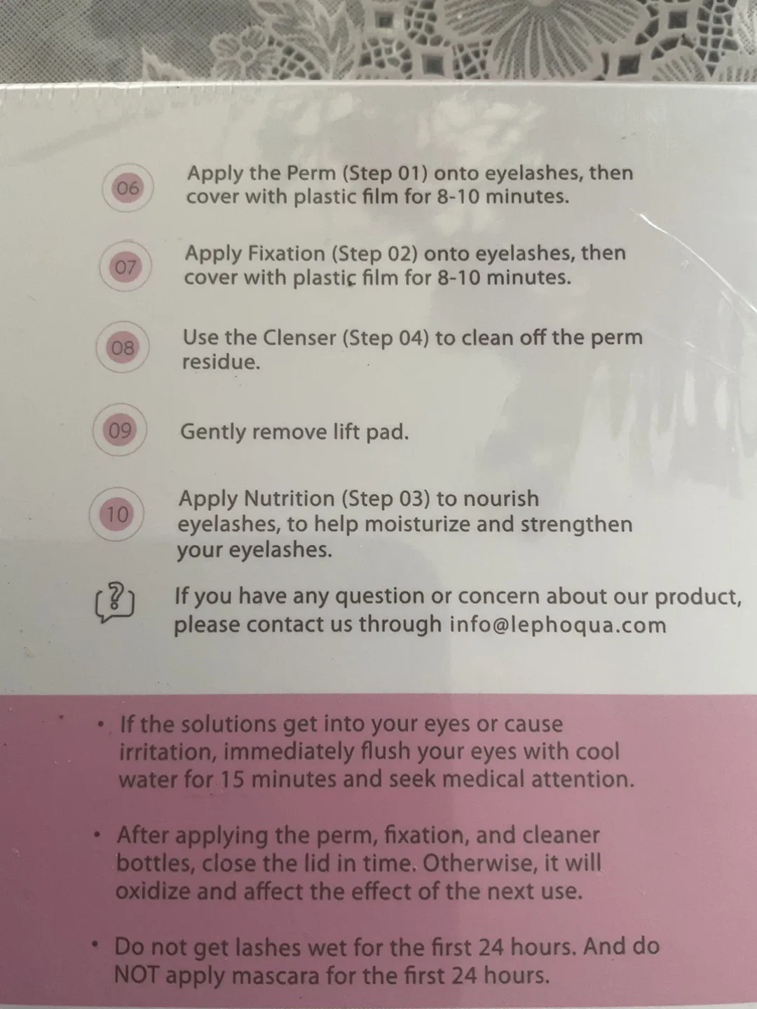 New Le'Phoqua Lash Lift Eyelash Perming Kit image indicator(4)