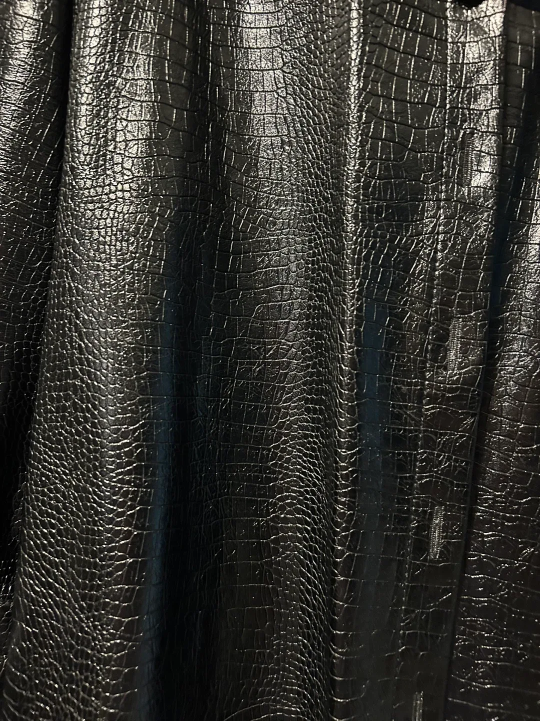 Zara women’s faux leather jacket/shirt shacket textured image indicator(2)