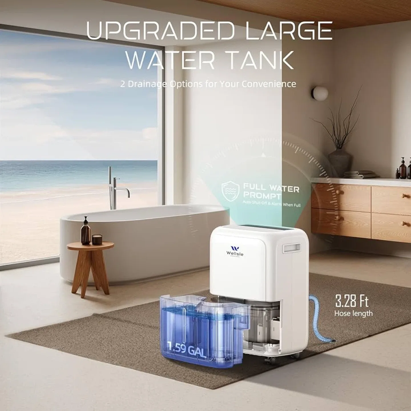 Wellsle PD21MA Dehumidifier - 50 Pints image indicator(4)