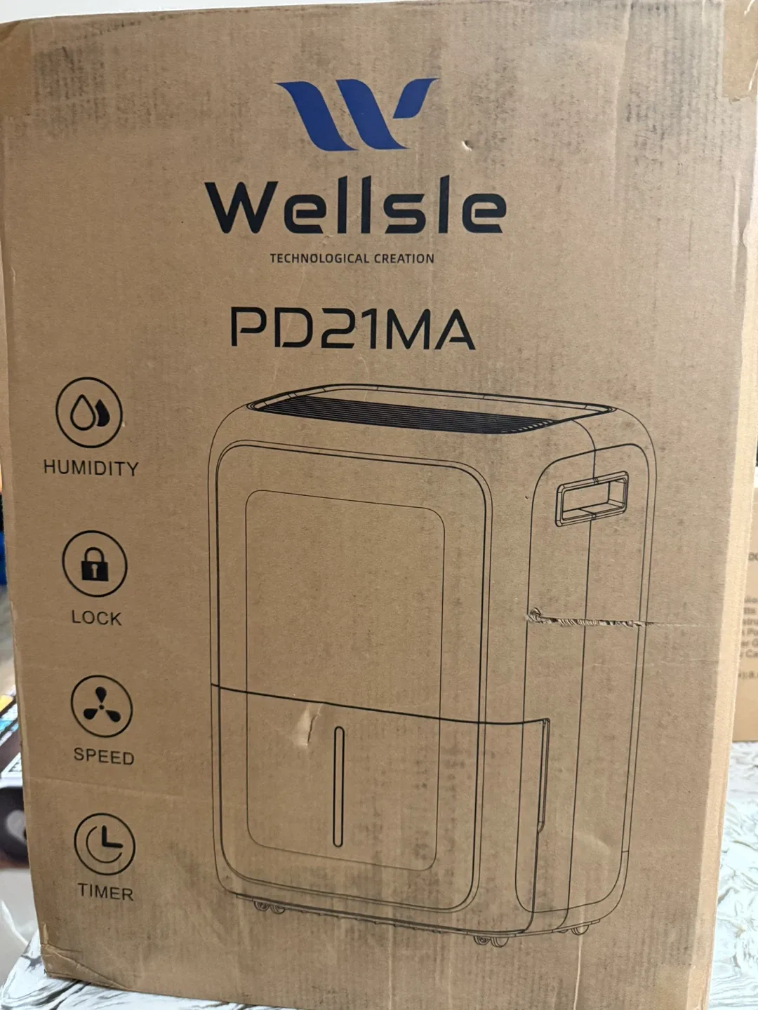 Wellsle PD21MA Dehumidifier - 50 Pints image indicator(6)