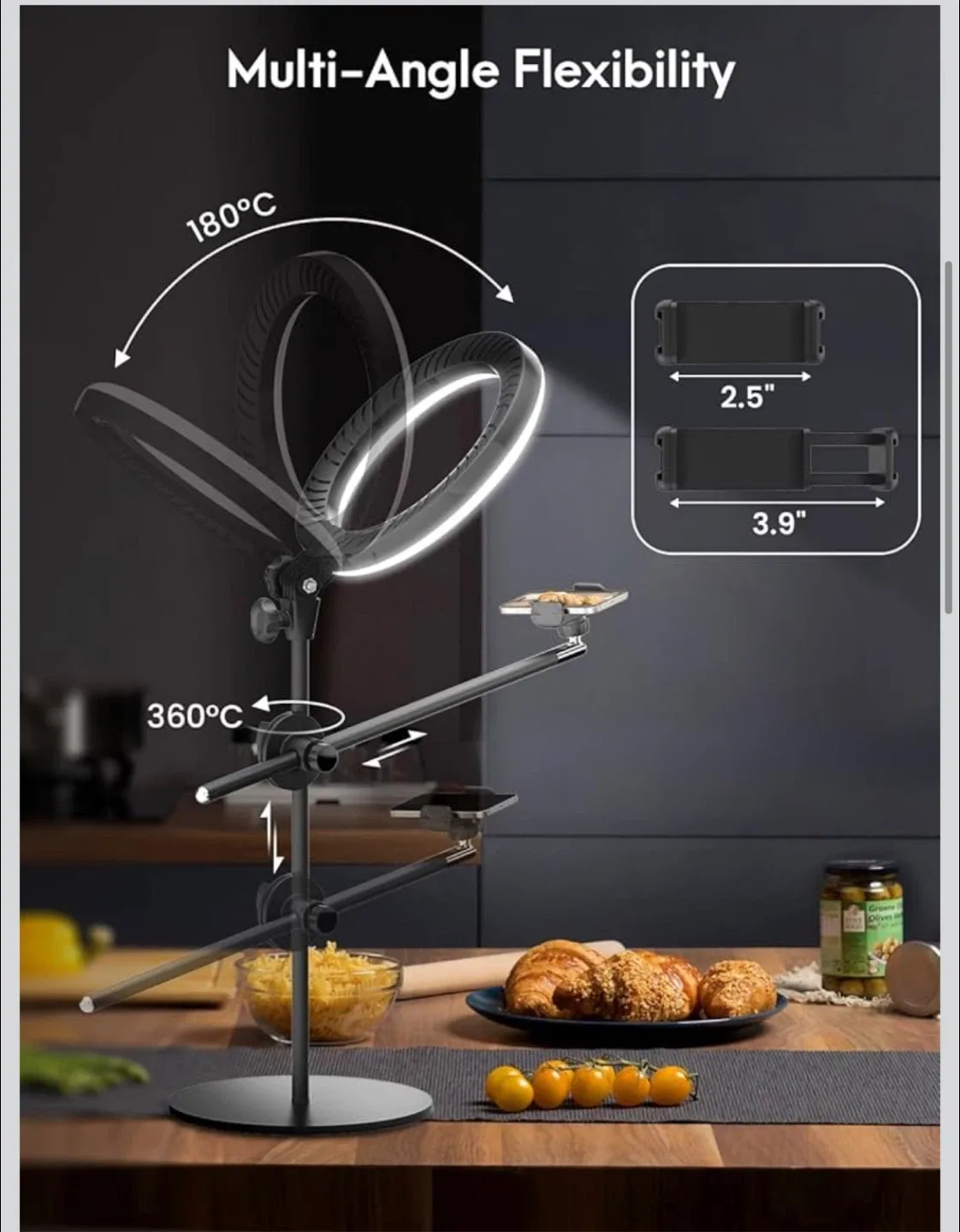 10” Ring Light with Stand and Phone Holder image indicator(4)