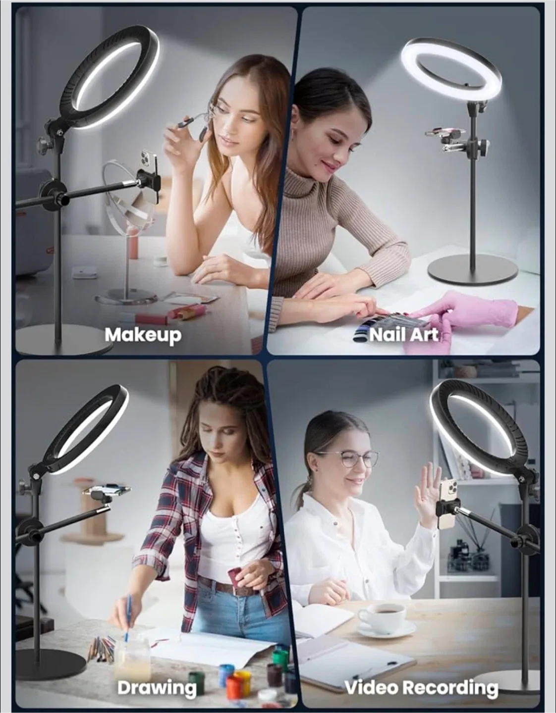 10” Ring Light with Stand and Phone Holder image indicator(3)