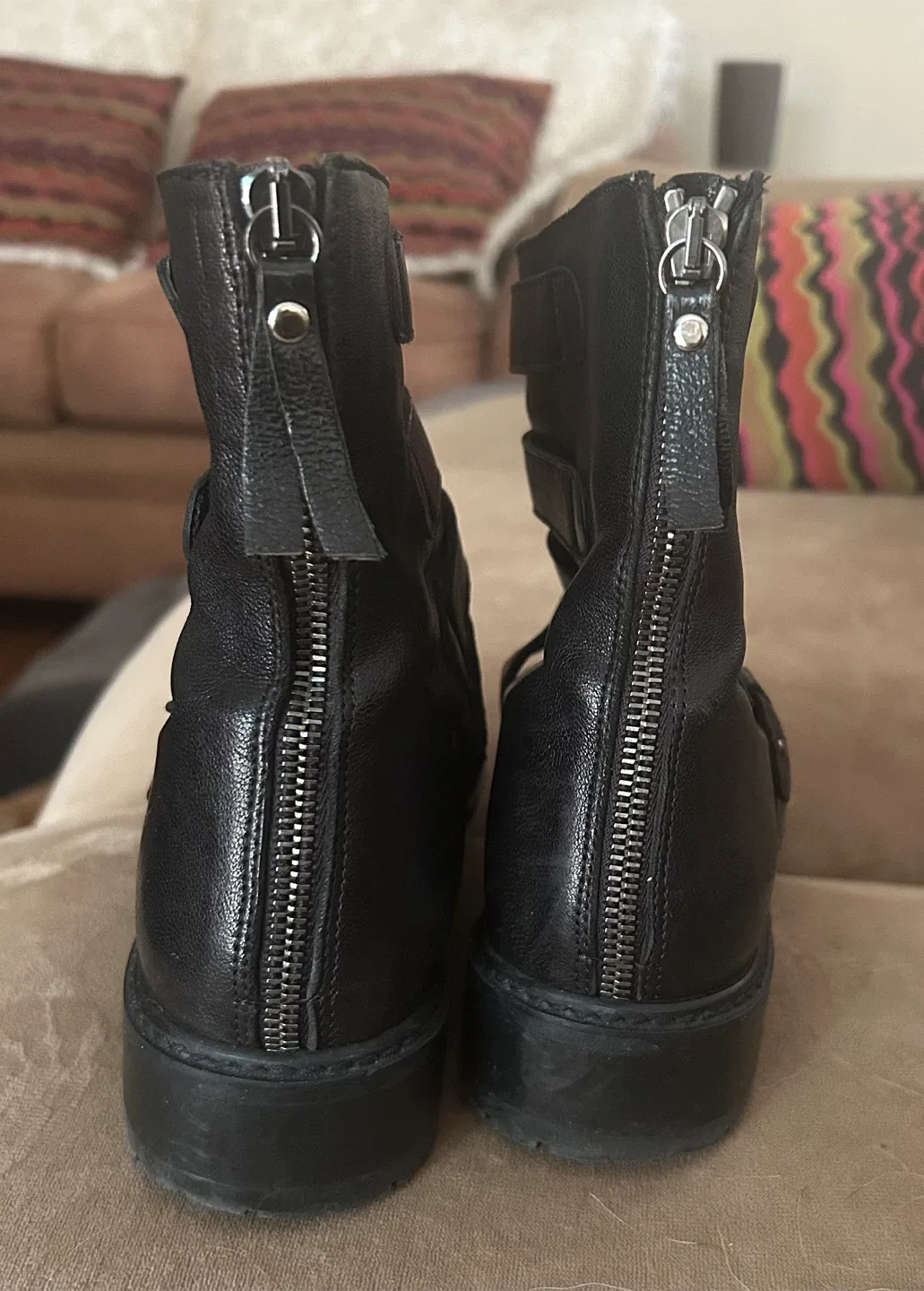 Stuart Weitzman jitterbug motorcycle boot image indicator(4)