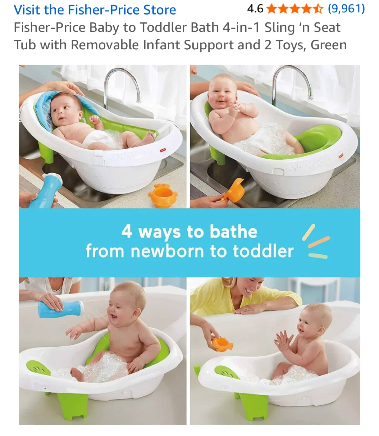 Fisher-Price Baby to Toddler Bath Tub image indicator(2)