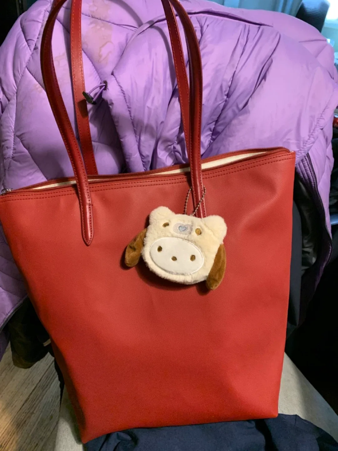 Lacoste Red Tote Bag image indicator(3)