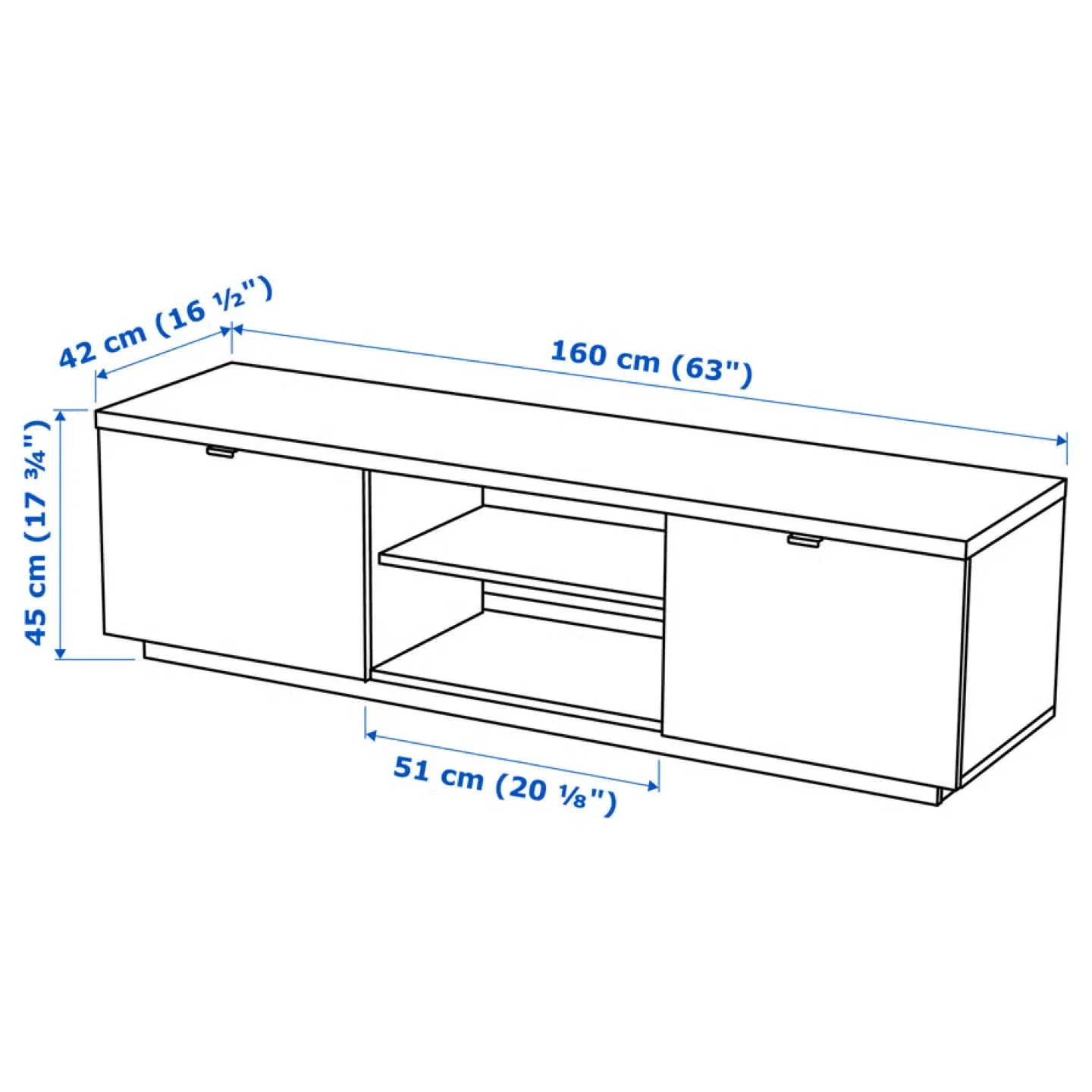 IKEA Besta TV Stand - White, 63" image indicator(2)