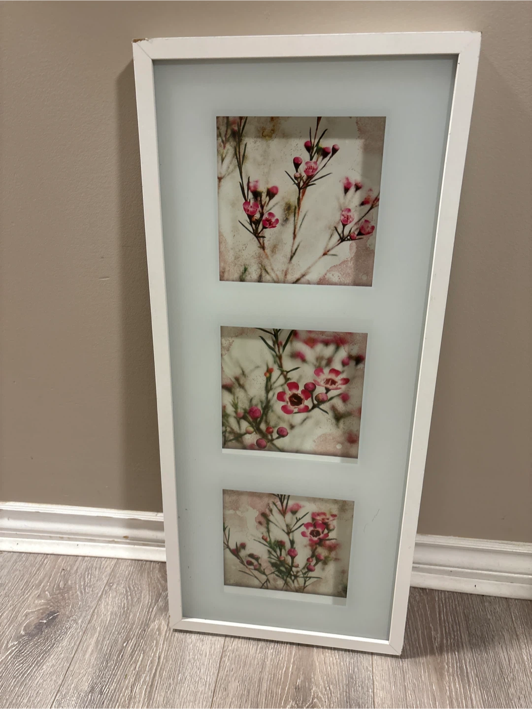 Floral Wall Art with White Frame - photo 3