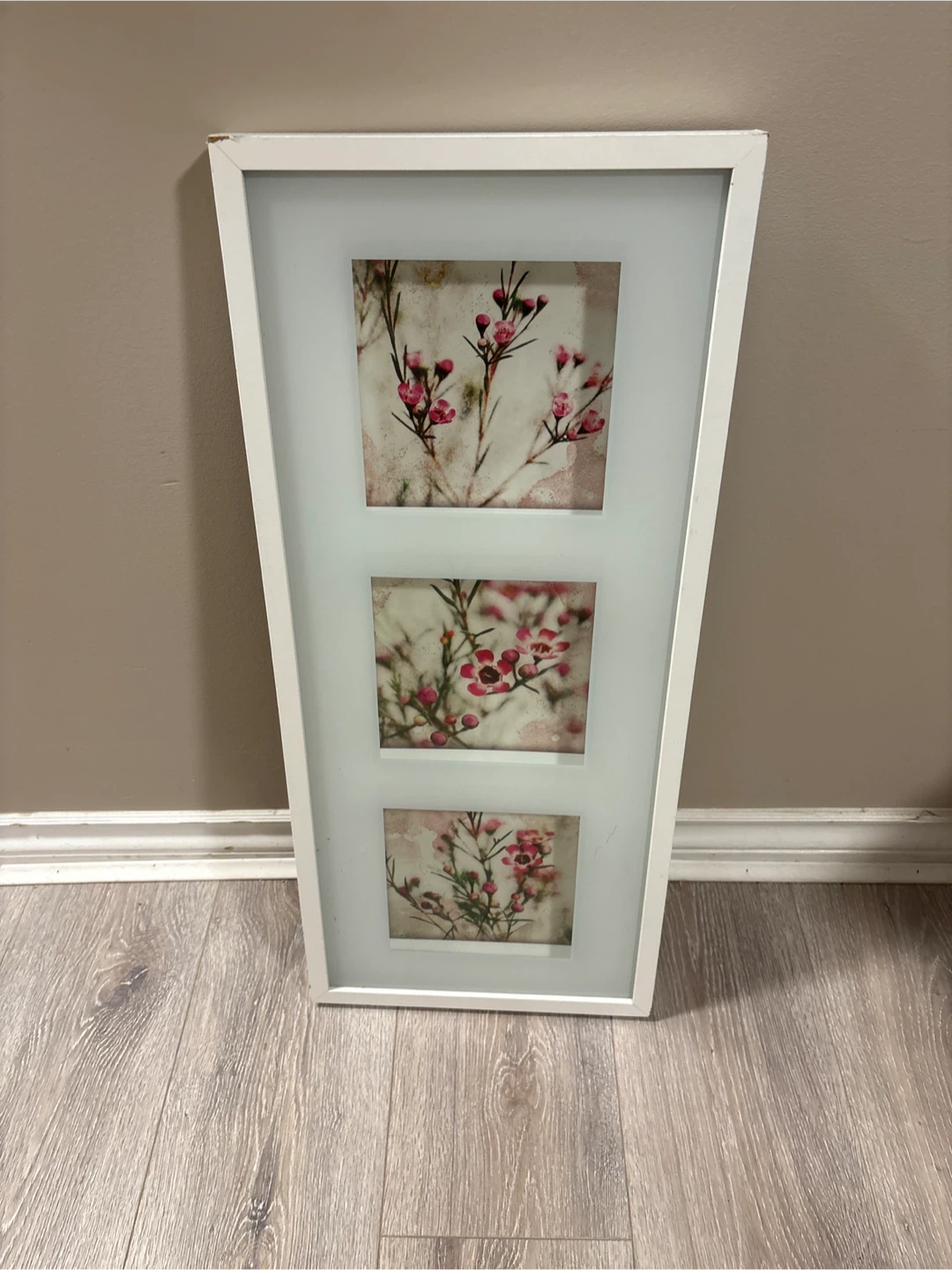 Floral Wall Art with White Frame - photo 2