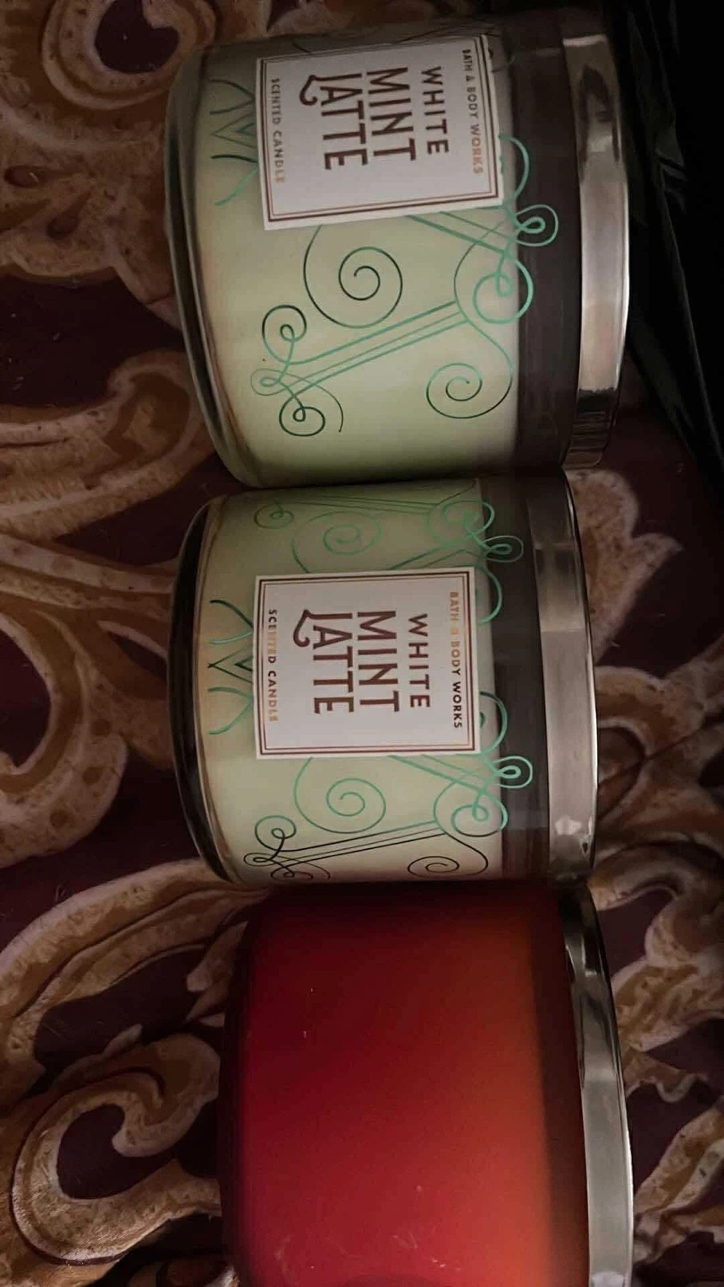 Bath & Body Works White Mint Latte Candle