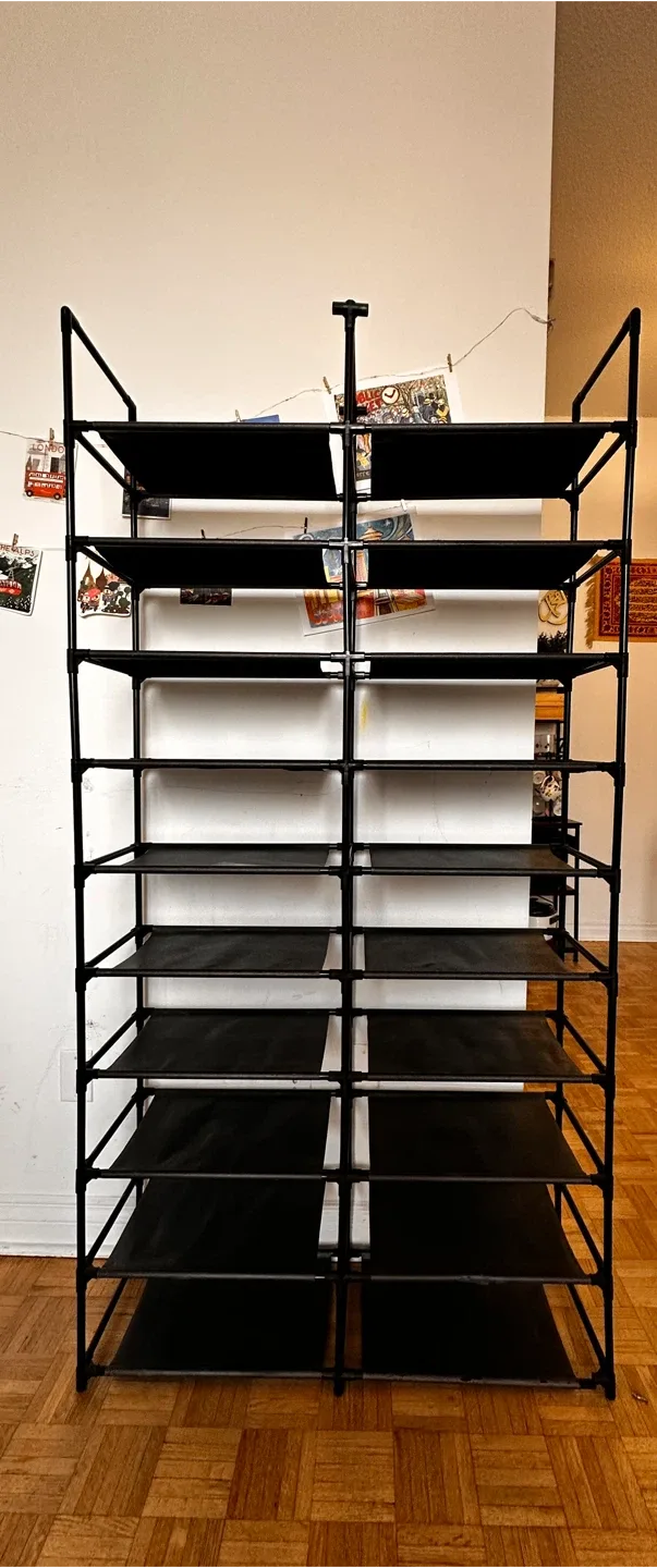 Black 10-Tier Shoe Rack / Organizer image indicator(2)